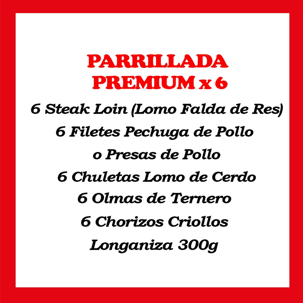Parrillada Premium x 6