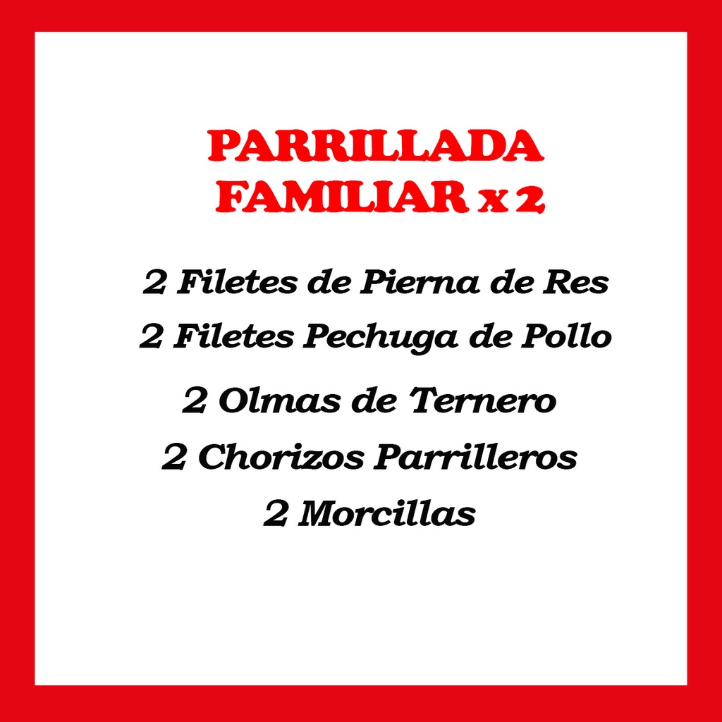 Parrillada Familiar x 2